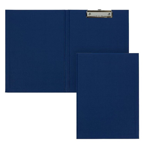 Папка-планшет с зажимом а4, 2 мм, calligrata прочная, картон/бумвинил, синяя (клипборд с крышкой) Calligrata