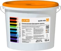 Краска силоксановая фасадная Quick-Mix LX 300 15 л белая