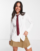 Белая оксфордская рубашка с длинными рукавами Polo Ralph Lauren