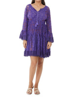 Кружевное платье-прикрытие Ranee's с длинными рукавами, фиолетовый