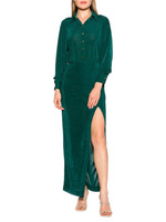 Платье rae с длинными рукавами на пуговицах Alexia Admor Green