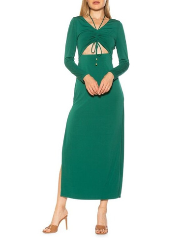 Платье-футляр макси Alexia Admor Farish с вырезами, зеленый