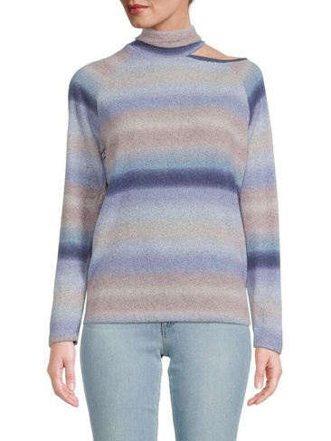 Полосатый свитер с эффектом «омбре» Renee C. Blue