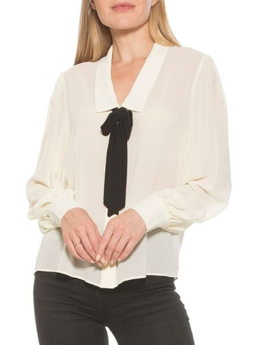 Прозрачная блузка serena с завязками на шее Alexia Admor Ivory