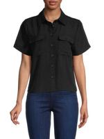 Рубашка Calvin Klein квадратного карго на пуговицах, черный