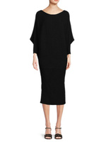 Трикотажное платье-свитер Renee C. в рубчик, чёрный