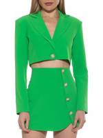 Укороченная куртка Alexia Admor Jane, ярко-зеленый