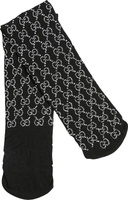 Носки Gucci GG Embroidered Crystal Socks Black, черный