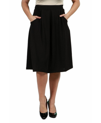 Женская классическая юбка до колен больших размеров 24seven Comfort Apparel, черный