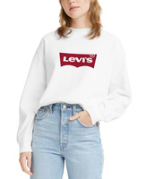 Женский удобный флисовый свитшот с круглым вырезом и логотипом Levi's