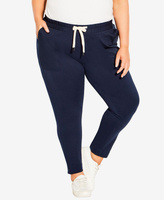 Плюс размер трикотажные брюки с контрастными карманами Avenue, синий