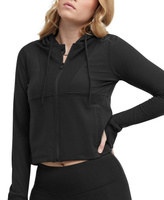 Женская куртка soft touch с капюшоном на молнии спереди Champion, черный