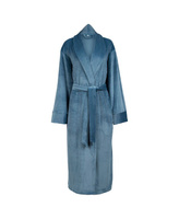 Женский бархатный халат из мягкого велюра Pure Fiber, синий