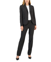 Женская куртка в тонкую полоску с двумя пуговицами, расклешенные брюки и юбка-карандаш Anne Klein, мульти