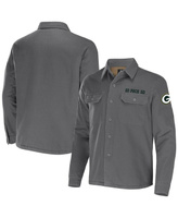 Мужская коллекция nfl x darius rucker by grey green bay packers холщовая куртка-рубашка на пуговицах Fanatics, серый