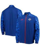 Мужская голубая предматчевая тренировочная куртка реглан с молнией во всю длину для национальной сборной исландии Puma,