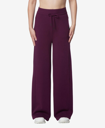 Женские широкие широкие брюки в рубчик в полную длину Marc New York, темно-фиолетовый