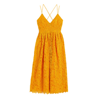 Платье H&M V-neck Lace, темно-желтый