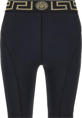 Шорты Versace Greca Border Biker Shorts 'Black', черный