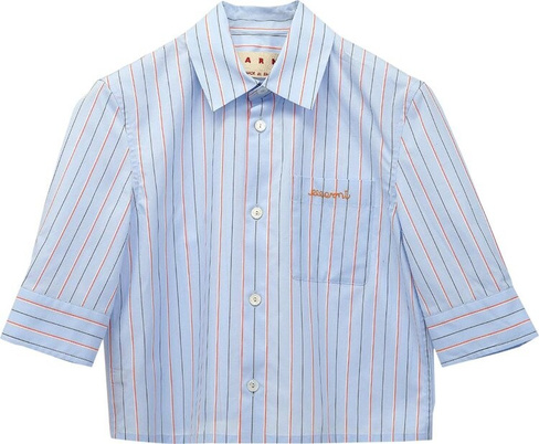 Рубашка Marni Short-Sleeve Shirt 'Iris Blue', синий