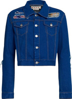 Куртка Marni Cropped Mohair Denim Jacket 'Illusion Blue', синий