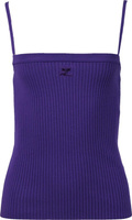 Топ Courrèges Rib Knit Tank Top 'Ultra Violet', фиолетовый