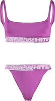 Бикини Off-White Logo Band Bikini 'Fuchsia', розовый