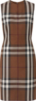 Платье Burberry Sleeveless Check Jacquard Dress 'Dark Birch Brown', коричневый