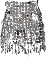 Юбка Paco Rabanne Jupe Mini Skirt 'Silver', серебряный