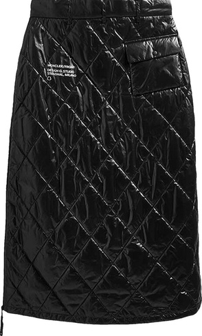 Юбка Moncler x Fragment Quilted Shiny Outerwear Skirt 'Black', черный