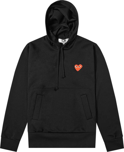 Толстовка Comme des Garçons PLAY Heart Logo Hooded Sweatshirt 'Black', черный