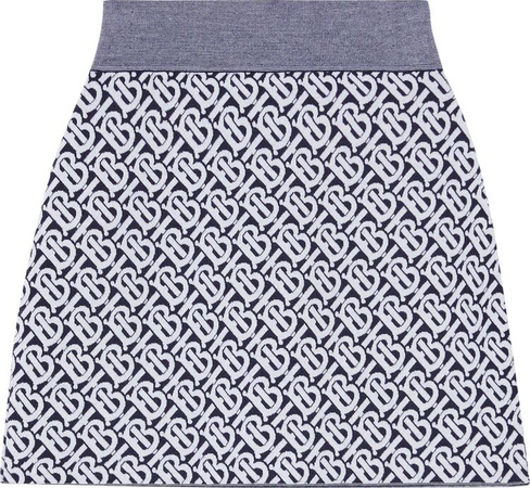 Юбка Burberry Blend Jacquard Mini Skirt 'Dark Charcoal Blue', серый