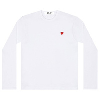 Футболка Comme des Garçons PLAY Mini Heart Long-Sleeve T-Shirt 'White', белый