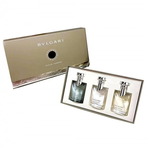Подарочный набор мужского парфюма Bvlgari POUR HOME, 3 аромата по 30 мл