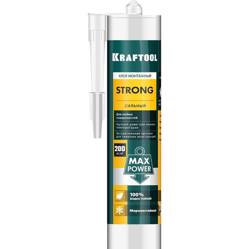 Сверхсильный универсальный монтажный клей для наружных и внутренних работ KRAFTOOL KraftNails Premium KN-901