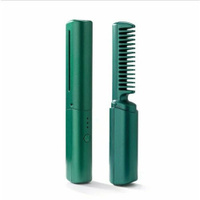 Электрическая расческа для бороды и волос зеленая mobil heat comb