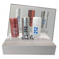 Подарочный набор мужских парфюмов Carolina Herrera 212, 3 аромата по 30 мл