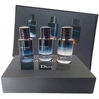 Подарочный набор мужского парфюма Dior SAUVAGE, 3 штуки по 30 мл