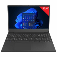 Ноутбук IRU Калибр 15TLG 15,6", Core i3 1115G4 16 Gb, SSD 512 Gb, NO DVD, DOS, черный, 1977275