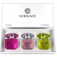 Подарочный набор женской парфюмерной воды Versace Miniatures Collection. 3 аромата по 30 мл