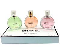 Подарочный набор женских парфюмов Chanel Chance 3 аромата по 30 мл