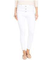 Джинсы Madewell, 10" High-Rise Skinny Crop Jeans in Pure White: Button-Front Edition