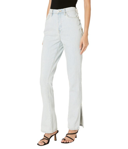 Джинсы Blank NYC, The Cooper Straight Leg Light Wash Five-Pocket Jeans with Slit Detail in Super Power