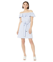 Платье MICHAEL Michael Kors, Petite Ruffle Neck Midi Dress