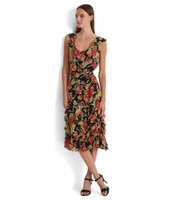 Платье LAUREN Ralph Lauren, Petite Floral Crinkle Georgette Dress