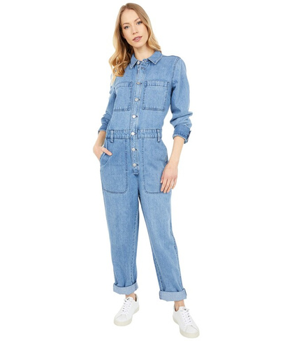Брюки Madewell, Denim Relaxed Coverall Jumpsuit in Glenroy Wash