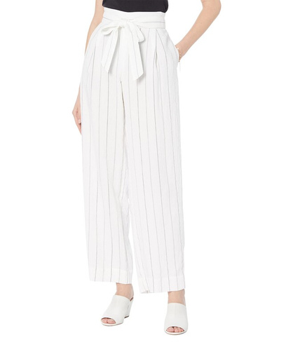 Брюки Vince, Soft Stripe Belted Pull-On Pants