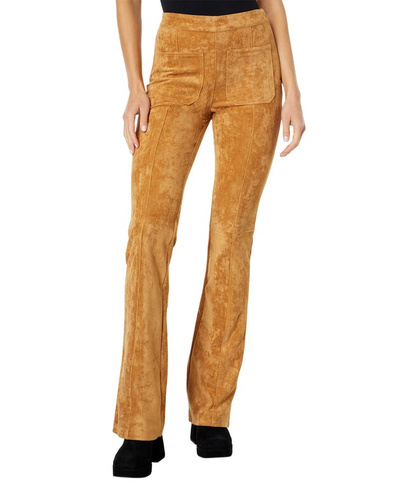 Брюки Blank NYC, Faux Suede Patch Pocket Mini Bootcut Pants in Toasted Caramel