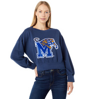 Толстовка Lauren James, Memphis Tigers Cropped Crew Neck Sweatshirt