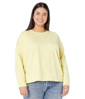 Худи Eileen Fisher, Crew Neck Top with High-Low Hem in Organic Pima Cotton Stretch Jersey
